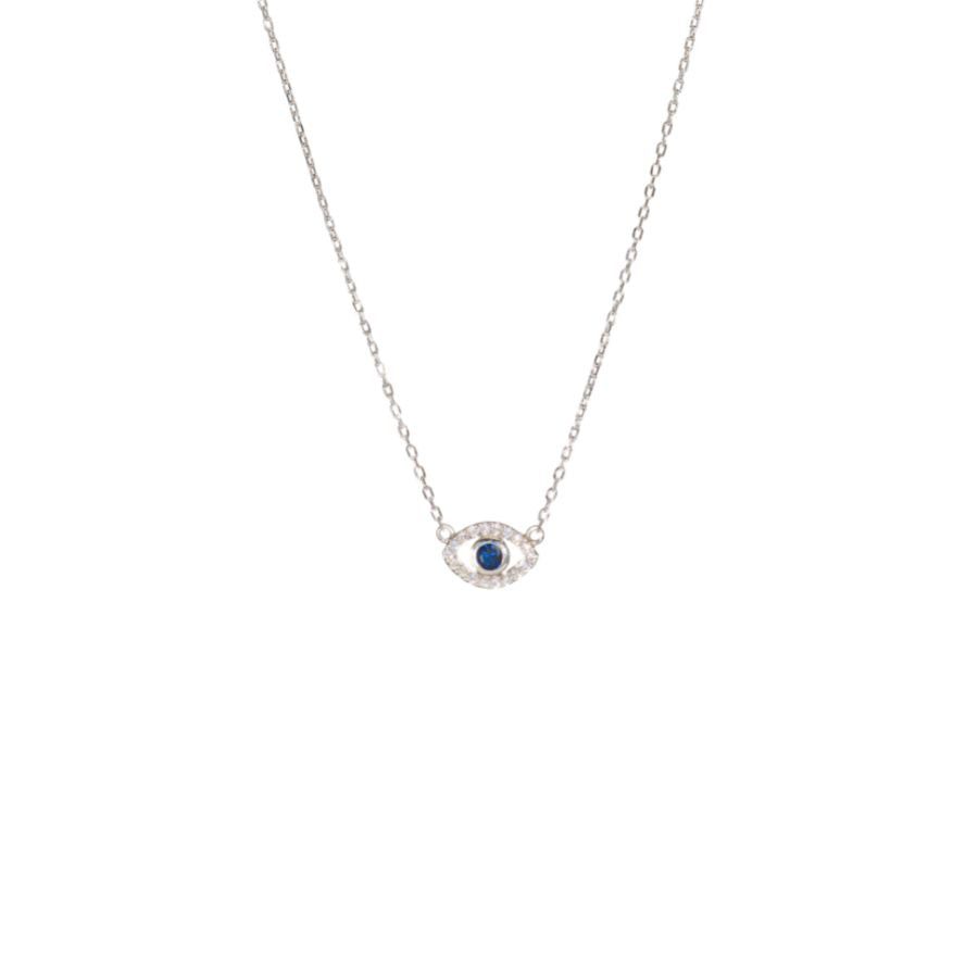 Sapphire Stone Lucky Eye Necklace